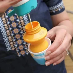 Solar Buddies - Aplicador de esponja roll-on recarregável para crianças, adultos, famílias, roxo