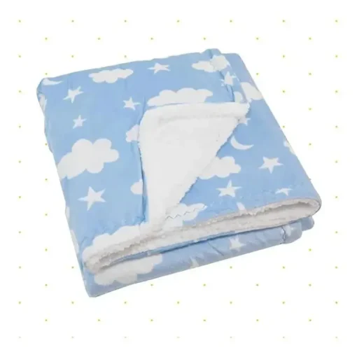 Spasilk - cobertor de lã Velboa para meninos, azul celeste