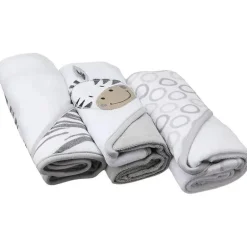 Spasilk - Conjunto de 3 toalhas com capuz, cinza zebra