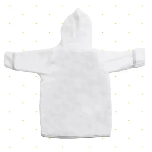 Spasilk - Roupão felpudo 100% algodão com capuz e botinhas para bebê, tamanho único, leão branco