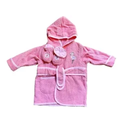 Spasilk - Roupão Terry com Capuz Flamingo e Botas