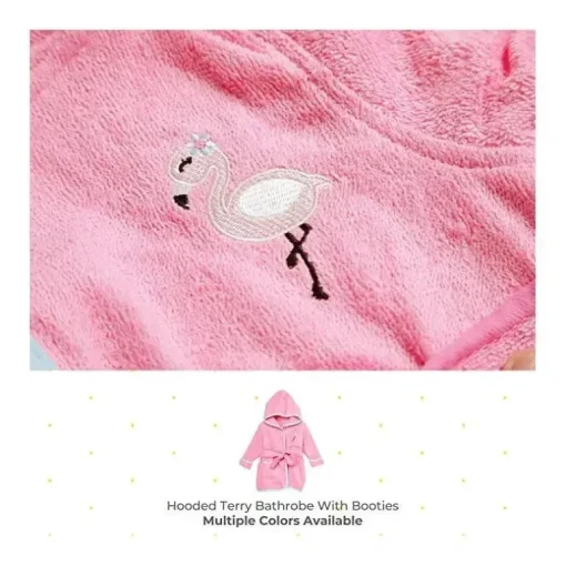 Spasilk - Roupão Terry com Capuz Flamingo e Botas