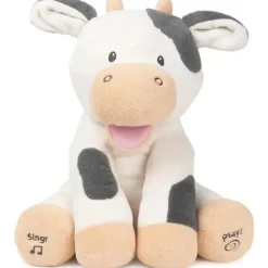 Spin Master - Baby GUND Buttermilk the Cow Pelúcia Animada, Animal Cantante, 12"