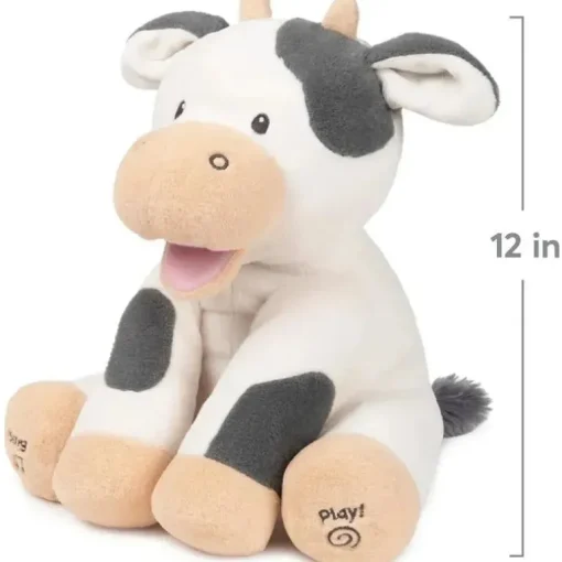 Spin Master - Baby GUND Buttermilk the Cow Pelúcia Animada, Animal Cantante, 12"