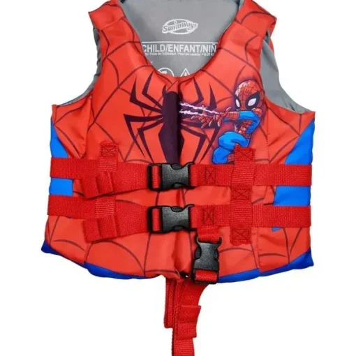 Spin Master - Colete salva-vidas SwimWays Marvel Swim Trainer, para crianças de 33 a 55 libras, Spidey