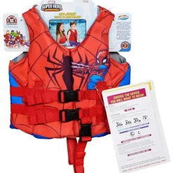 Spin Master - Colete salva-vidas SwimWays Marvel Swim Trainer, para crianças de 33 a 55 libras, Spidey