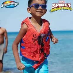 Spin Master - Colete salva-vidas SwimWays Marvel Swim Trainer, para crianças de 33 a 55 libras, Spidey