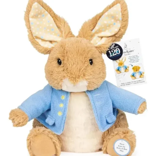 Spin Master - GUND Beatrix Potter Peter Rabbit Peek-a-Ears Pelúcia Animada, Coelho Interativo, 11"
