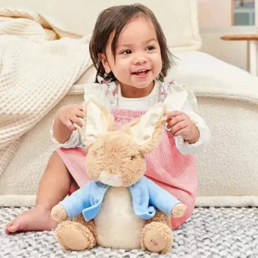 Spin Master - GUND Beatrix Potter Peter Rabbit Peek-a-Ears Pelúcia Animada, Coelho Interativo, 11"