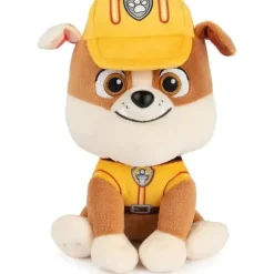 Spin Master - GUND Oficial PAW Patrol Rubble em brinquedo de pelúcia uniforme de construção exclusivo, bicho de pelúcia para idades 1+, 6