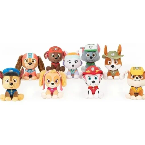 Spin Master - GUND Oficial PAW Patrol Rubble em brinquedo de pelúcia uniforme de construção exclusivo, bicho de pelúcia para idades 1+, 6