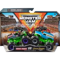 Spin Master - Monster Jam, Coveiro Oficial vs. Caminhões monstro fundidos sob pressão do coveiro