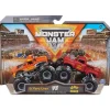 Spin Master - Monster Jam, oficial El Toro Loco vs. Caminhões monstro fundidos sob pressão Grave Digger, maiores de 3 anos