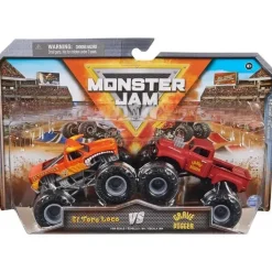 Spin Master - Monster Jam, oficial El Toro Loco vs. Caminhões monstro fundidos sob pressão Grave Digger, maiores de 3 anos