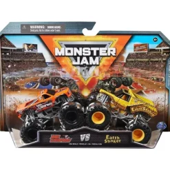Spin Master - Monster Jam, Earth Shaker vs. Monster Trucks fundidos sob pressão da Bad Company, a partir de 3 anos