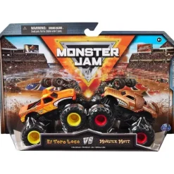 Spin Master - Monster Jam, oficial El Toro Loco vs. Monster Mutt Die-Cast Monster Trucks, maiores de 3 anos