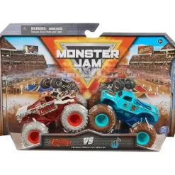Spin Master - Monster Jam Oficial, Diecast Truck 2-Pack Série 26 'W' Whiplash vs Zombie