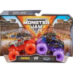 Spin Master - Monster Jam 2023 Diecast Truck 2-Pack Série 26, Max-D vs Son-uva Digger, maiores de 3 anos
