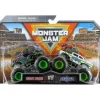 Spin Master - Monster Jam 2023 Oficial Diecast Truck 2-Pack Série 25 Grave Digger vs Global Avenger, maiores de 3 anos