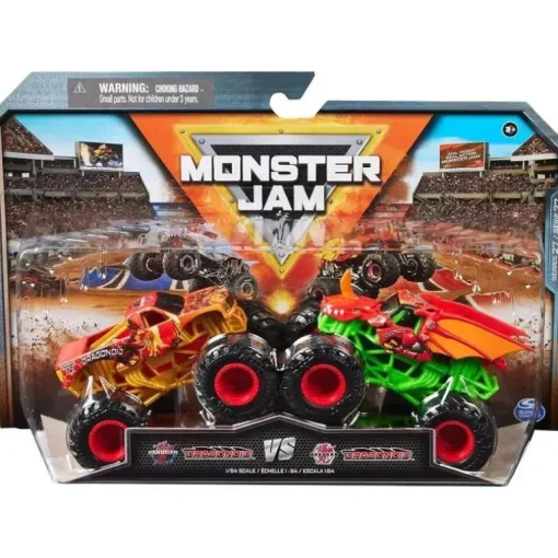 Spin Master - Monster Jam, Bakugan Dragonoid vs. Caminhões monstro fundidos sob pressão Bakugan Dragonoid, maiores de 3 anos