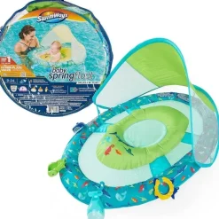 Spin Master - SwimWays Baby Spring Float Splash N Play, proteção UPF, crianças de 9 a 24 meses