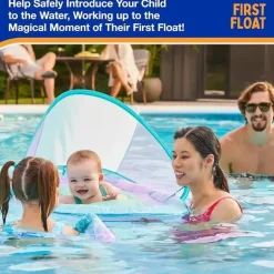 Spin Master - Swimways Baby Spring Pool Float, proteção UPF, crianças de 9 a 24 meses, sereia