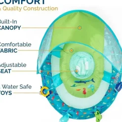 Spin Master - SwimWays Baby Spring Float Splash N Play, proteção UPF, crianças de 9 a 24 meses
