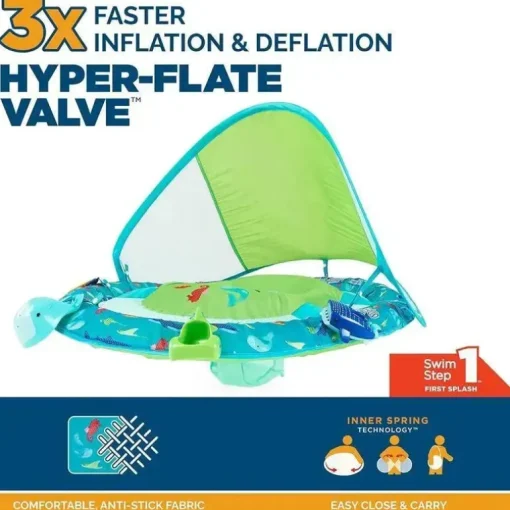 Spin Master - SwimWays Baby Spring Float Splash N Play, proteção UPF, crianças de 9 a 24 meses