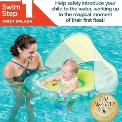 Spin Master - SwimWays Baby Spring Float Splash N Play, proteção UPF, crianças de 9 a 24 meses