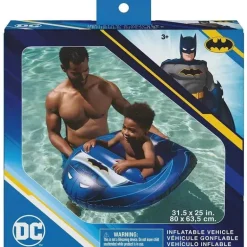 Spin Master - Swimways DC Batman Batmobile Veículo de barco aquático inflável, para crianças de 3 anos ou mais