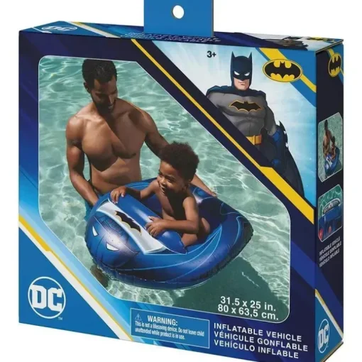 Spin Master - Swimways DC Batman Batmobile Veículo de barco aquático inflável, para crianças de 3 anos ou mais