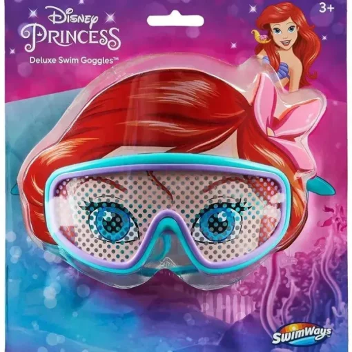 Spin Master - SwimWays Disney Princess Personagem Máscara Infantil Óculos de Natação Deluxe, Ariel