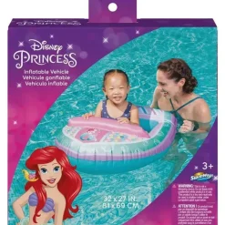 Spin Master - Swimways Disney Princess Ariel Veículo de barco aquático inflável para crianças de 3 anos ou mais