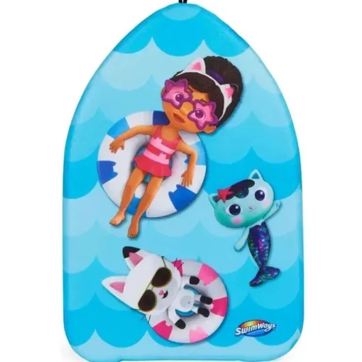Spin Master - SwimWays Gabby's Dollhouse Kickboard, adequado para crianças a partir de 5 anos