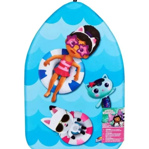 Spin Master - SwimWays Gabby's Dollhouse Kickboard, adequado para crianças a partir de 5 anos