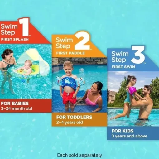 Spin Master - Swimways Sun Canopy Baby Boat, brinquedos para crianças de 9 a 24 meses, sereia