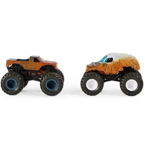 Spin Master Monster Jam, Monster Trucks Die-Cast que mudam de cor 2-Pack, Escala 1:64 Yeti vs Sparkle Smash (os estilos podem variar)