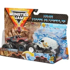 Spin Master Monster Jam, Monster Trucks Die-Cast que mudam de cor 2-Pack, Escala 1:64 Yeti vs Sparkle Smash (os estilos podem variar)