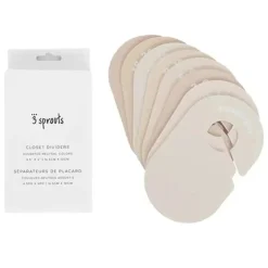 3 Sprouts - Divisórias de armário para cabides para bebês e crianças pequenas, conjunto de 8, sólido neutro