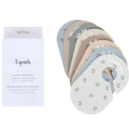 3 Sprouts - Divisórias de armário para bebês e crianças pequenas, conjunto de 8, mirtilo