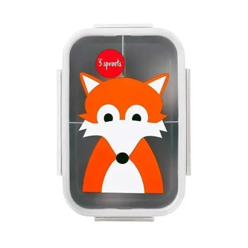 3 Sprouts - Fox Lunch Bento Box, Cinza