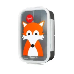3 Sprouts - Fox Lunch Bento Box, Cinza