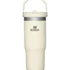 Stanley - copo de aço inoxidável IceFlow de 30 onças com palha, creme