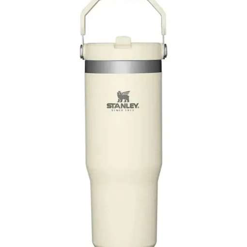 Stanley - copo de aço inoxidável IceFlow de 30 onças com palha, creme