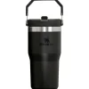Stanley - copo de aço inoxidável IceFlow de 20 onças com canudo, preto