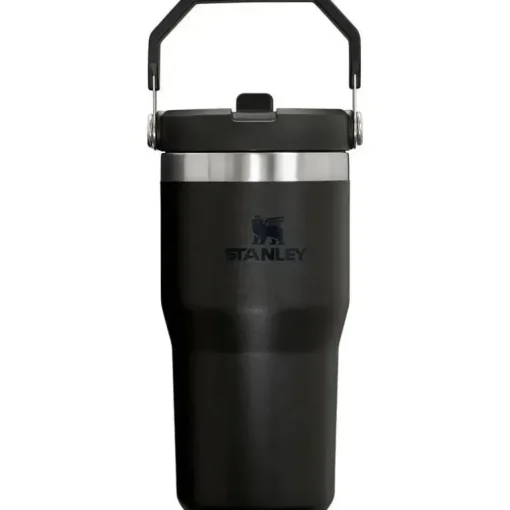 Stanley - copo de aço inoxidável IceFlow de 20 onças com canudo, preto