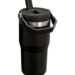 Stanley - copo de aço inoxidável IceFlow de 20 onças com canudo, preto