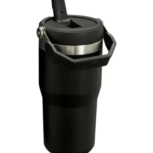 Stanley - copo de aço inoxidável IceFlow de 20 onças com canudo, preto