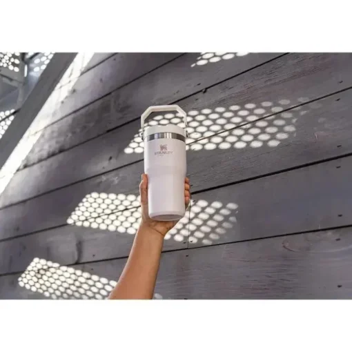 Stanley - copo de aço inoxidável IceFlow de 20 onças com canudo, preto
