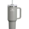 Stanley - Copo isolado a vácuo de aço inoxidável Quencher H2.0 FlowState de 40 onças, cinza